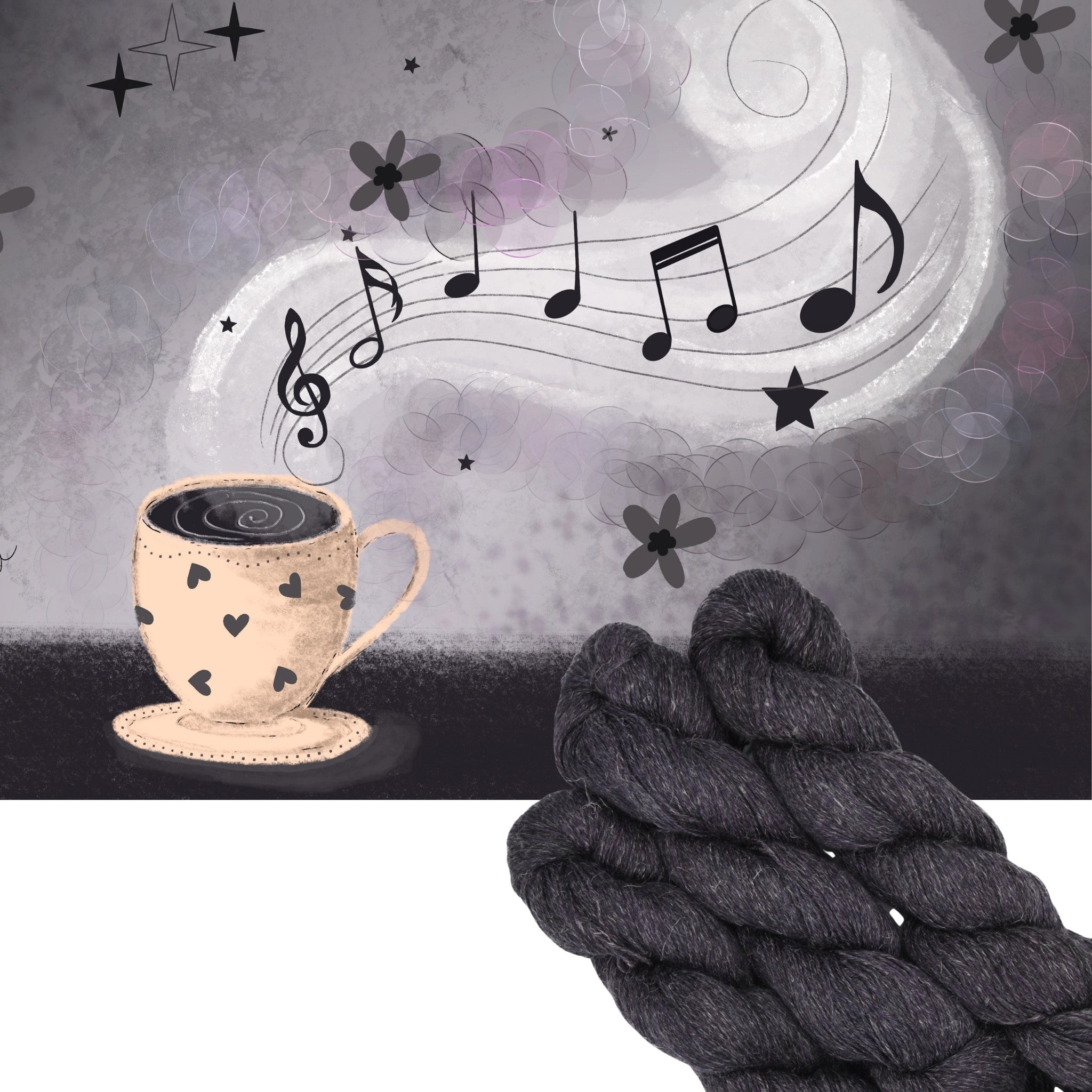 Hand dyed yarn skein in the Espresso Yourself colorway featuring rich chocolate brown tones.